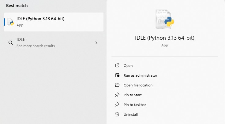How to open IDLE on your system